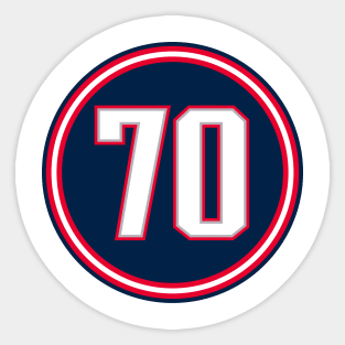 Adam Butler Number 70 Jersey New England Patriots Inspired Sticker